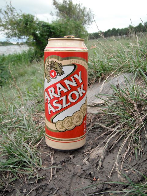 Canned beer is a fishing tradition in Hungary, too.