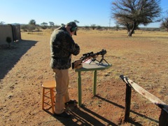 Dale sets up his .375 H&H Magnum Remington 798