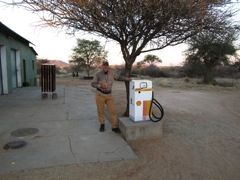 Dad with a gas pump