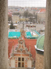 Looking out of the museum tower