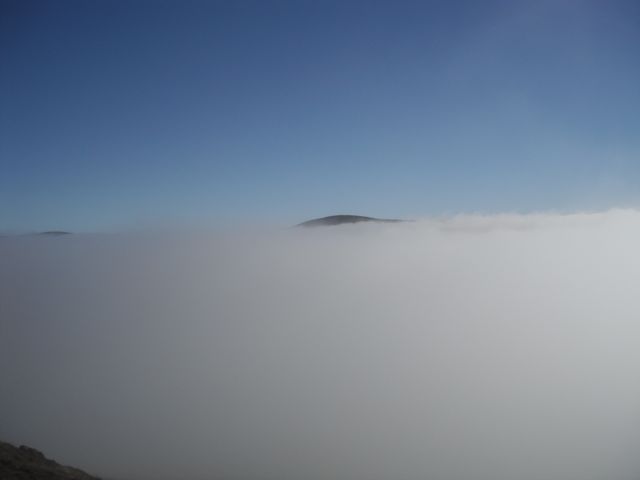 Fog totally shrouded the hills