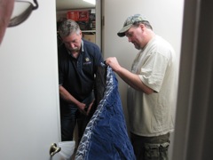 How many people does it take to inflate an air mattress?  My cousin Kevin and his son Michael find out!