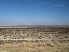 A lake in the desert
